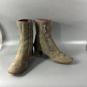 Marc Jacobs Suede Ankle Moto Boots, Size 38.5